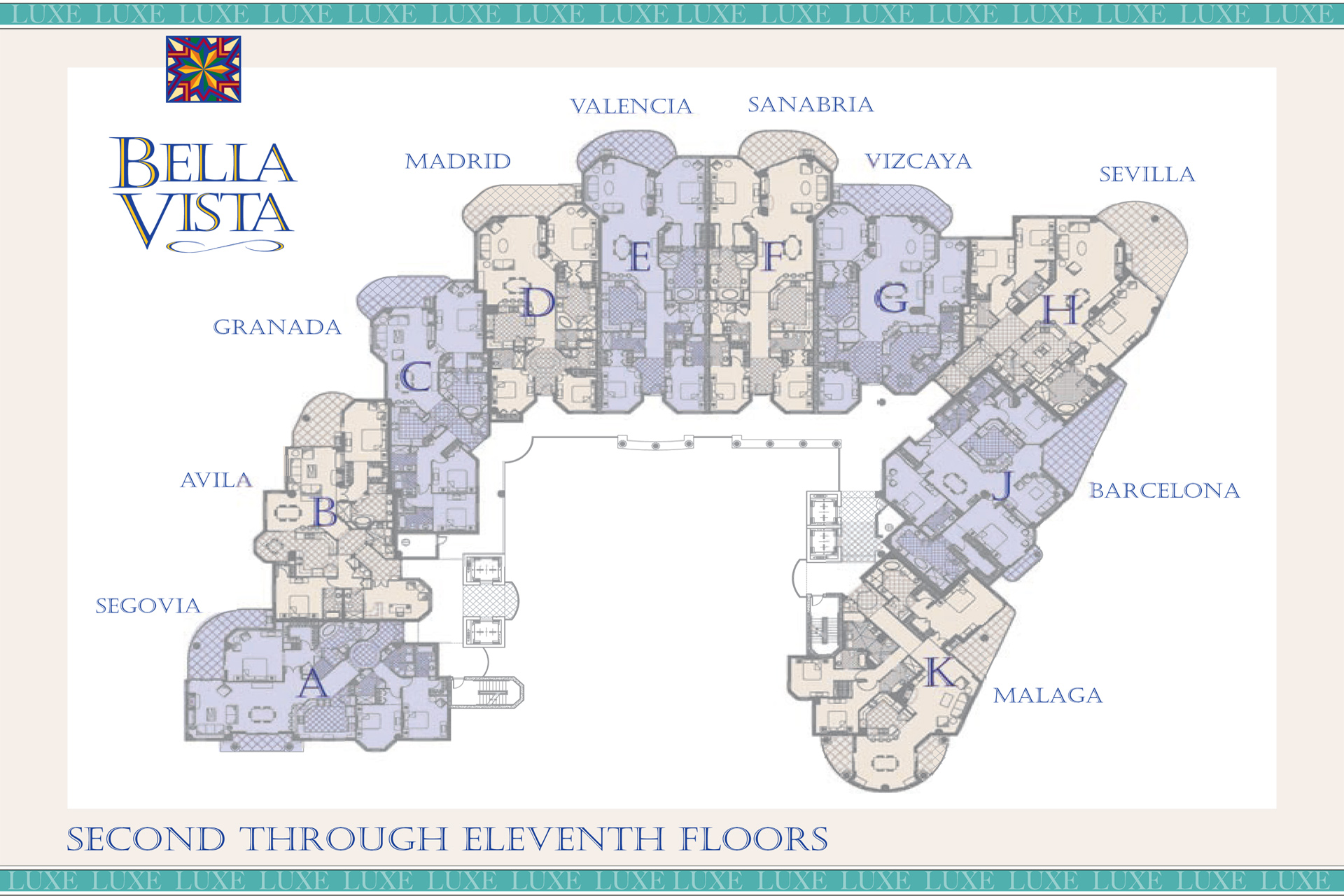 Condo Floor Plans  - Bella Vista Condo For Sale - 2515 S Atlantic Ave Daytona Beach Shores